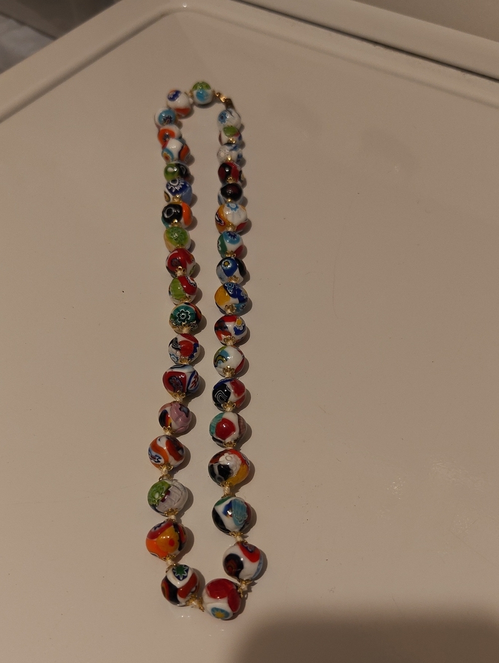 Multicolor Murano-Style Glass Bead Necklace - Vibrant Womens Jewelry